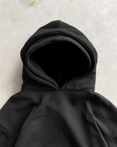 Yingling 500g cotone in bianco doppio cappuccio con cappuccio pesante oversize felpa oversize Cropped Streetwear felpe in pile da uomo - Product Image 5