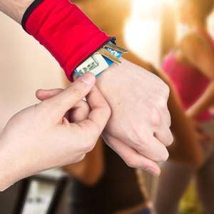 Mini Bolso de Muñeca para Hombre y Mujer, Riñonera Deportiva con Cremallera, para Correr, Gimnasio, Ciclismo, Monedero Seguro, Bolsa de Muñeca de Algodón - Product Image 3