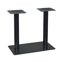 Vente en gros de nouveau style de pieds de table basse en acier belle base de table à manger en métal noir en fonte meubles de restaurant industriel