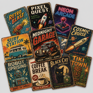 Nuevas Letreros Decorativos de Aluminio con Diseños Divertidos para Gamers, Decoración Retro para Colgar en la Pared de la Sala de Juegos, Póster Vintage para la Cueva del Gamer, Ramadán - Product Image 1