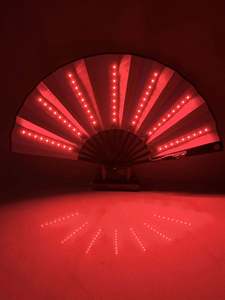 Ventilador de Mano Plegable Luminoso LED al por Mayor para Discotecas, Bares, Bailes y Fiestas Rave - Product Image 6