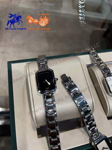 Montres de luxe pour hommes et femmes, bracelet en cuir, quartz doré, résistant à l'eau, design classique, boîtier en acier inoxydable - Product Image 6