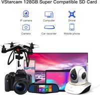 Kamera keamanan Drone Bayi/hewan, Flash kartu SD plastik 64GB 128GB Kelas 10 Dengan Akses aplikasi ponsel