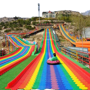 Parc d'attractions le plus intéressant Manèges de parc d'attraction Attire PE <span class=keywords><strong>Rainbow</strong></span> Slide Amusement pour enfants et adultes en vente - Product Image 1
