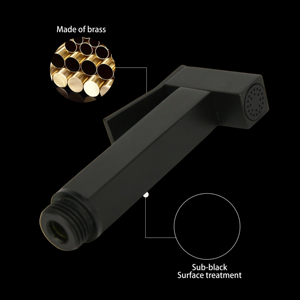Высококачественный латунный настенный ручной распылитель для биде Shattaf - Product Image 4