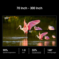 Nouveauté 2023 pour Alr Écran de projection en PVC souple mat blanc 120 pouces Home Cinéma 4K UHD Cadre fixe 16:9