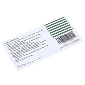 Boleto de entrada impermeable de diseño personalizado con línea de rasgado Centro comercial Cupón de papel Vale de desayuno de hotel - Product Image 5