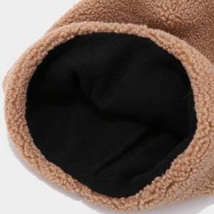 Ensemble bonnet et écharpe en laine d'agneau chaud pour l'hiver 2024, protection des oreilles, bonnet ample pour homme, bonnet en fourrure pour femme, pour l'extérieur - Product Image 6