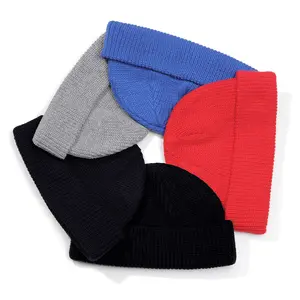 Mùa Đông 100% Acrylic Ấm Còng Dệt Kim Beanie Cho Nam Giới Và Phụ Nữ Với Tùy Chỉnh Thêu Logo Và Dệt Kim Thiết Kế