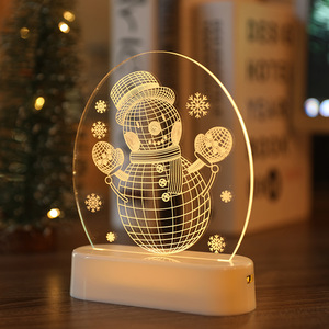 GL-S11 LED Acrylic 3D Night <strong>Light</strong> <strong>String</strong> <strong>Lights</strong> Ornaments 3D Letters Christmas Deer Decorations Night for Home Decor, Holiday - Product Image 5