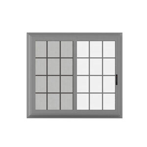 Profils en aluminium de conception la plus récente pour fenêtres coulissantes, fenêtre coulissante en aluminium avec <span class=keywords><strong>grille</strong></span> simple en acier et verre - Product Image 5