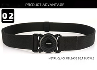 Ceinture tactique unisexe réglable, confortable, colorée, en polyester élastique robuste pour l'extérieur, vente en gros