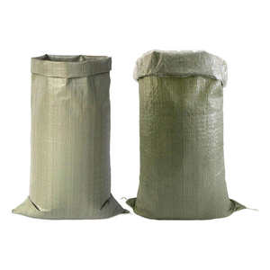 Saco Verde de Material Reciclado PP 50Kg, Saco de Embalagem Vazio de 25 Lbs para Areia de Construção com Forro de <span class=keywords><strong>PE</strong></span> e Impressão em Gravura - Product Image 1