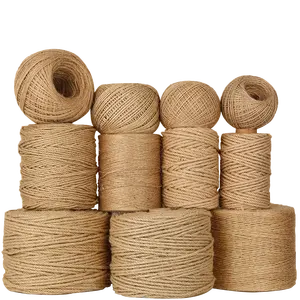 100% fil naturel 3 plis ficelle torsadée 100m 200m boule 180m coton cordon chanvre sisal fil jute corde torsadée ficelle