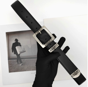 Cinturón de Nylon Negro con Remaches Plateados y Hebilla Esmaltada con Grabado de Corazón Rojo '<span class=keywords><strong>Tom</strong></span> Petty' 'Heartbreakers' Estilo Deportivo 120CM - Product Image 2