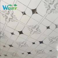 Plaques de plafond carrées en PVC WOER, prix usine, écologiques, imperméables, ignifuges, anti-humidité, insonorisées, design moderne personnalisé