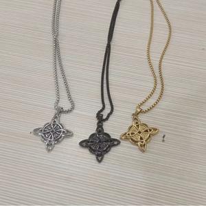 CAIOOCHE Collane con Ciondolo a Nodo di Strega in Acciaio Inossidabile Vintage, Nuovi Arrivi, <span class=keywords><strong>Gioielli</strong></span> Geometrici Hip-hop alla Moda per Uomo - Product Image 4