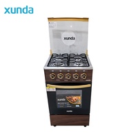 Cuisinière à gaz Xunda 20 pouces à grain de bois, 4 brûleurs de haute qualité avec four et grill intégrés pour la maison, vente directe d'usine