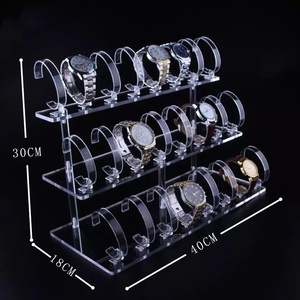 Chất lượng cao Cửa hàng đồng hồ bền trong suốt <span class=keywords><strong>Acrylic</strong></span> ba lớp bảng đồng hồ hiển thị đứng - Product Image 3