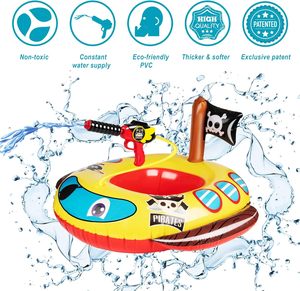 Paquete <span class=keywords><strong>de</strong></span> 2 Flotadores Inflables <span class=keywords><strong>de</strong></span> PVC <span class=keywords><strong>para</strong></span> Niños <span class=keywords><strong>de</strong></span> 4 a 8 Años con Pistola <span class=keywords><strong>de</strong></span> <span class=keywords><strong>Agua</strong></span> y Juguetes <span class=keywords><strong>para</strong></span> Piscina, Camión <span class=keywords><strong>de</strong></span> Bomberos y Barco Pirata - Product Image 2