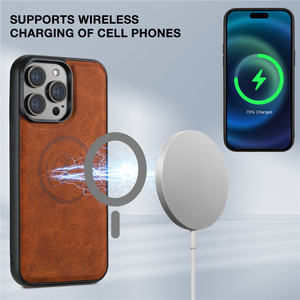 Ốp điện thoại da tùy chỉnh giá tốt nhất nhà máy, có khe đựng thẻ, chức năng giá đỡ, hỗ trợ sạc không dây dành cho iPhone 17 16 15 14 13 Pro Max - Product Image 3