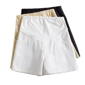 Mujeres embarazadas lavar pantalones cortos de mezclilla verano suelto ajuste Abdominal apoyo Casual maternidad ecológico transpirable cintura elástica mamá - Product Image 2