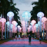 Decoración Interactiva de Faroles para Parques de Atracciones, para Uso en Interiores/Exteriores, Espectáculo de Luces para Parques Temáticos Navideños