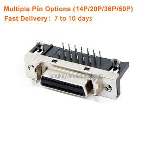 ขั้วต่อ SCSI MDR HPDB แบบ 26 พิน ตัวเมีย แบบมุมฉาก ชนิด DIP สำหรับติดตั้งบนแผงวงจรพิมพ์สำหรับเซอร์โวมอเตอร์ ได้รับการรับรองมาตรฐาน CE และ RoHS - Product Image 3