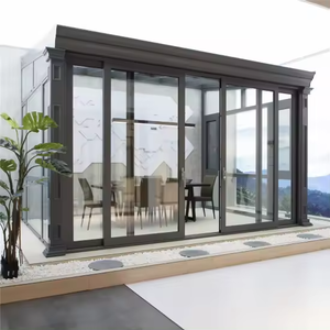 Stile moderno soleggiata in lega di alluminio <span class=keywords><strong>casa</strong></span> di vetro per Villa giardino esterno conservatorio alta trasmittanza della luce poligono personalizzato - Product Image 5