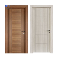 Portes intérieures pré-montées en bois modernes avec cadre, fabricant chinois pour les hôtels et les chambres à coucher