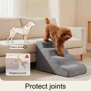 Escaleras para Mascotas, Rampa para Perros, 3 Escalones de Espuma para Subir a la Cama o Sofá, para Cachorros Pequeños, Antideslizantes, Venta al Por Mayor de Fábrica - Product Image 2