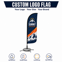 Drapeau plume personnalisé, drapeau de plage, publicité extérieure, bannière en forme de larme, résistant au vent, double face, kit de piquet de sol, vente en gros