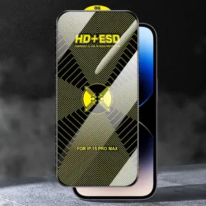 ESD anti static tempered glass for iphone 15 14 13 OG screen protectors for iphone glass screen protector for cell phone