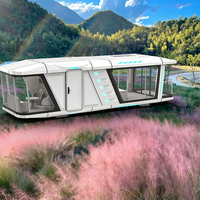 Maison préfabriquée moderne de luxe en acier, capsule spatiale pratique, cabine mobile, séjour touristique, appartement, école, centre commercial, villa, hôtel