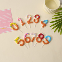Bougies d'anniversaire numérotées 0-9 colorées pour gâteaux, décoratives pour fêtes, vente en gros