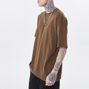 T-shirt blanc épais Logo personnalisé T-shirt homme T-shirt blanc surdimensionné personnalisé - Product Image 2