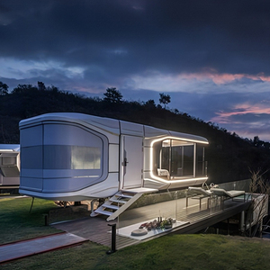 Cabina de Acero Prefabricada Portátil Impermeable de 2 Dormitorios Tipo Cápsula Espacial Expandible para Hoteles en Terrenos Baldíos - Product Image 2