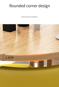Juego de Mesa de Comedor Redonda Moderna, Ahorra Espacio, Estilo Sudamericano, Silla de Acero al Carbono para <span class=keywords><strong>el</strong></span> Hogar, Dormitorio, Sala de Estar o <span class=keywords><strong>Restaurante</strong></span> - Product Image 3