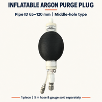 Bouchon de purge à l'argon gonflable pour tuyaux de 65 à 120 mm de diamètre intérieur, vessie en caoutchouc à alvéoles pour soudage TIG de tuyaux en acier inoxydable
