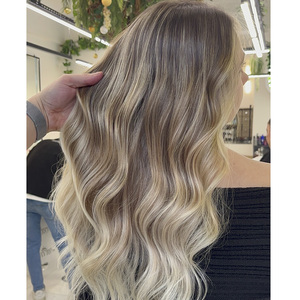 Perruque Lace Front en Cheveux Humains Européens Bruts, Racines Foncées avec Mèches, Ligne de Cheveux Naturelle, Cuticules Alignées, Dentelle HD - Product Image 6