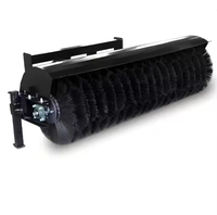 Nouvel accessoire QUNLONGXING pour chargeuse compacte : Balayeuse hydraulique bidirectionnelle à moteur, angle de balayage 25°, largeur de balayage 1828 mm, en polyéthylène