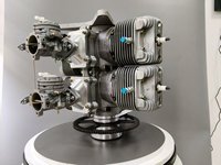 Moteur de Parachute Motorisé 500CC, Moteur UAV Bicylindre 2 Temps, Moteur à Essence pour Drone UAV, Moteur Deux Temps pour Parapente