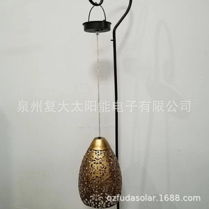 Lámpara Solar de Jardín, Farol Metálico Colgante, Iluminación Decorativa LED para Exteriores con Panel Solar para Patio y Jardín - Product Image 3