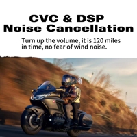Interphone Étanche HiFi BT 5.3 pour Casque Moto avec Réduction du Bruit, Radio FM et Accessoires Premium