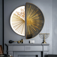 Cadre de peinture en aluminium en métal en forme de demi-cercle irrégulier carré rond de style moderne