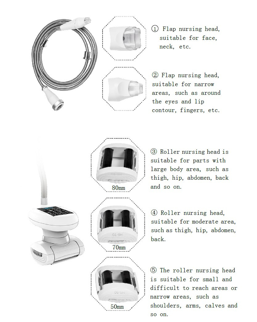 New Product Mechanical Massage Instrument Bidirectional Electric Roller Nursing Head Device Vera Roller Tester