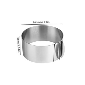 Factory wholesale stainless steel extendable mousse ring, round <b>cake</b> ring, <b>cake</b> <b>mold</b> 22-40cm baking tool - Product Image 4