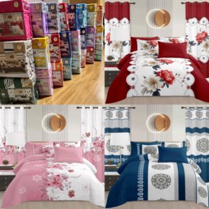 Ensemble de <span class=keywords><strong>draps</strong></span> <span class=keywords><strong>en</strong></span> microfibre brossée, taille King, 8 pièces, avec taies d'oreiller, rideaux - Product Image 1