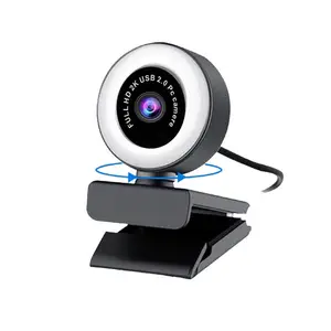 Webcam mit Rin glicht Streaming 4k USB-Kamera Blitzlicht