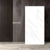Bahan bangunan Foshan Carreaux Sol 120x60 60x120 Ubin Lantai Porselen Putih Tahan Air untuk Apartemen, Vila, Homestay & Toko